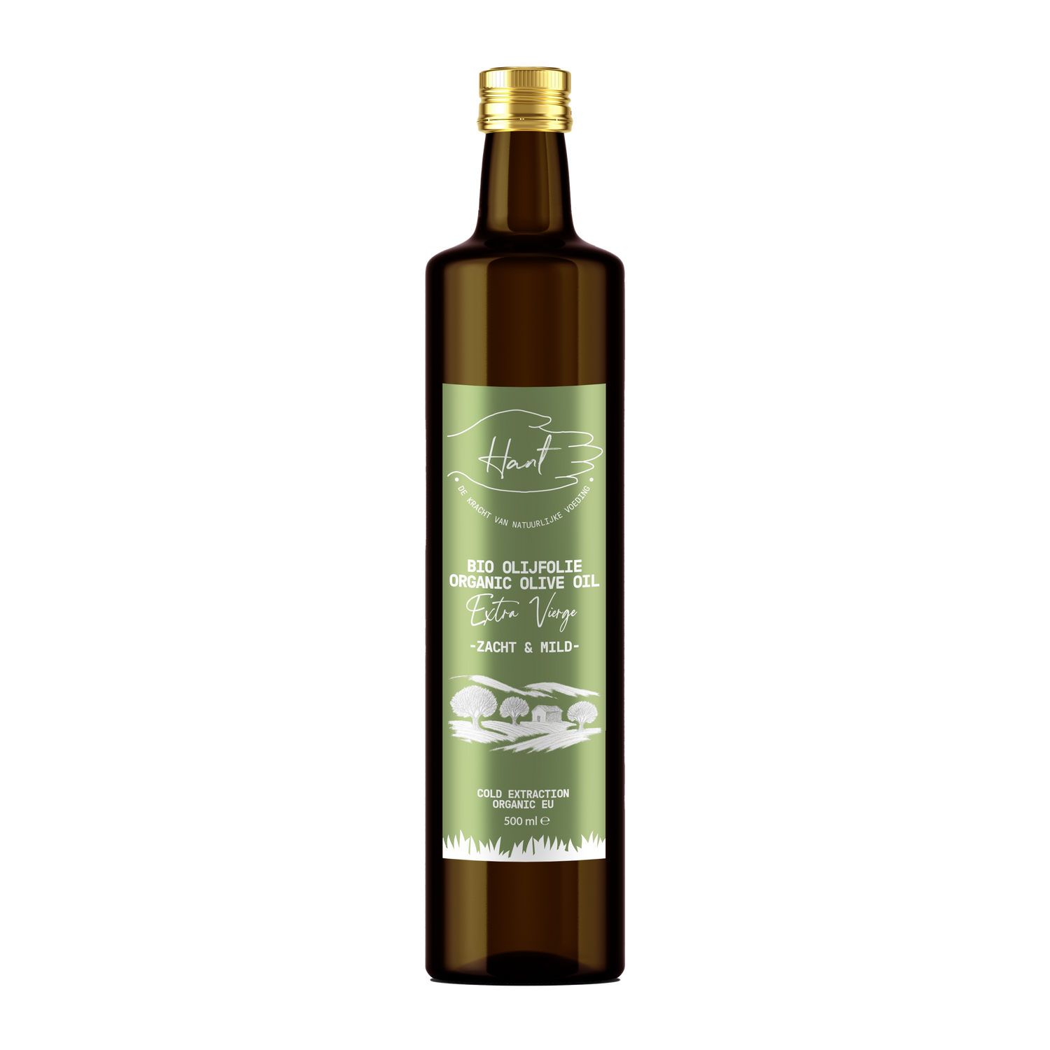 BIO - Extra Vierge Olijfolie - Zacht & Mild - 100% EU EVOO - 500mL