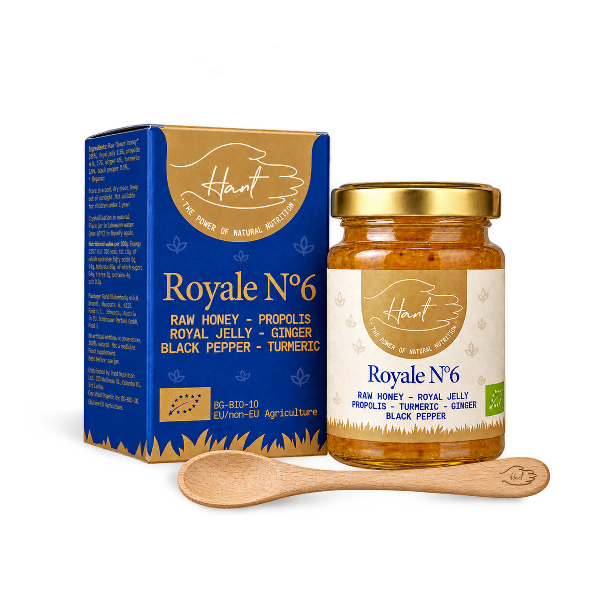 BIO - Royale N°6 | Çiğ Bal - Propolis, Arı Sütü, Zencefil & Zerdeçal - 100g