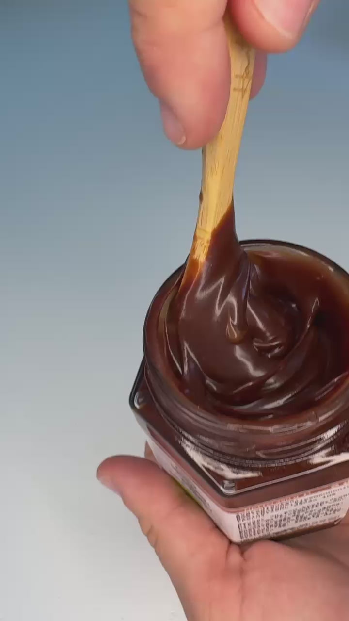 BIO - MELICAO Chocovervanger - Rauwe Honing met Cacao – Ongefilterd + GRATIS LEPEL - 250g